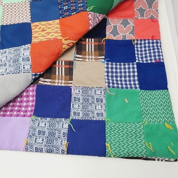 Unbranded | Multicolored Mixed Print Patchwork Handmade Blanket (One Size) - Picture 4 of 16